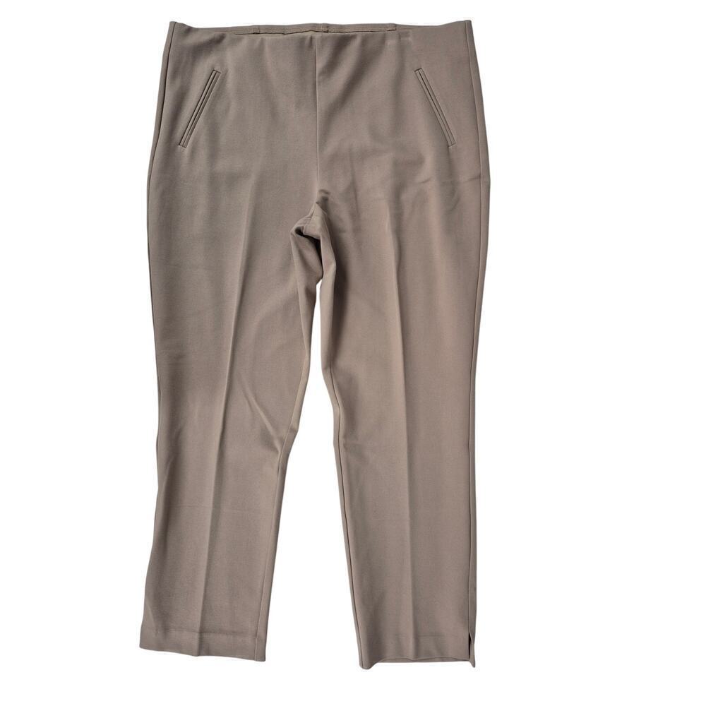 NWT Chico's Slimming Juliet Side Vent Ankle Pant Basic Toasted Taupe  Sz 3R =XL